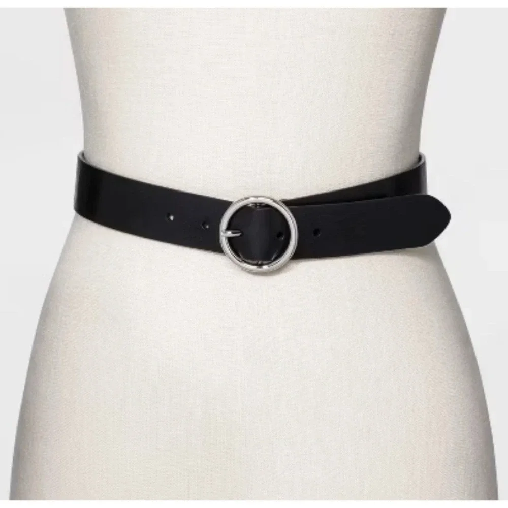Women's Long Round Buckle Belt 3X 53.5